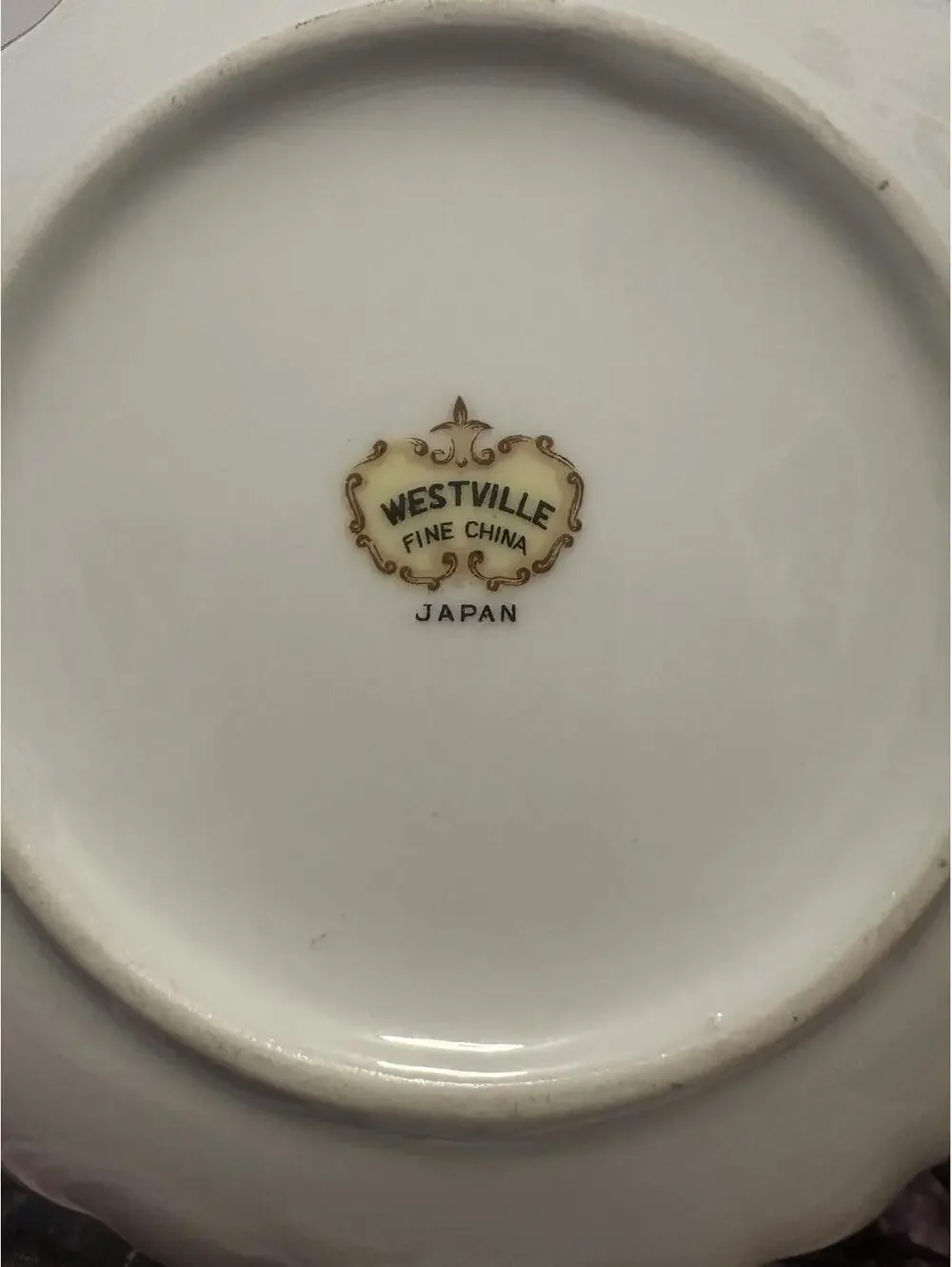 VTG Porcelain Lemon Dish Spring Violets Pattern Rossetti China Occupied Japan